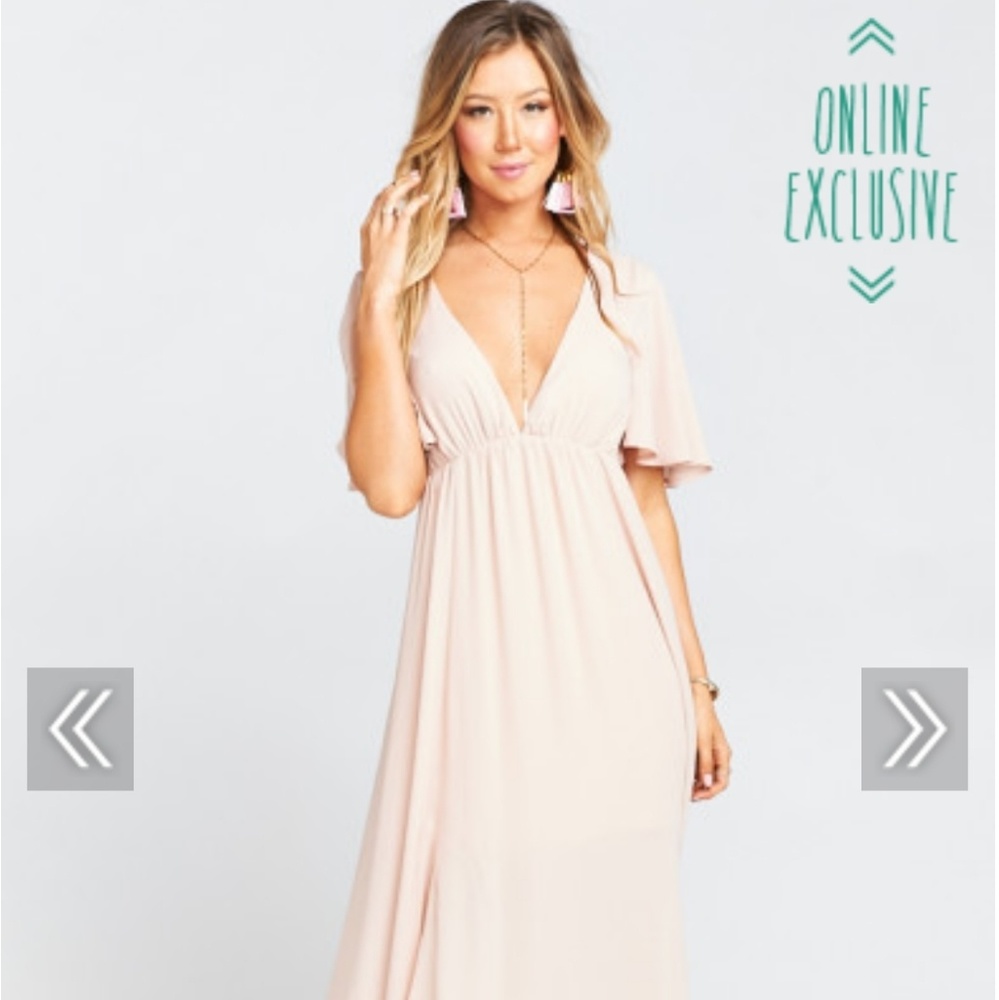 Show Me Your Mumu Faye Flutter blush dress